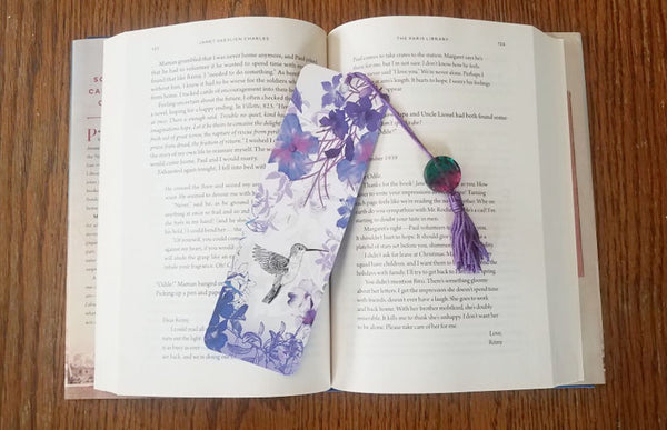 Hummingbird Beaded Bookmark