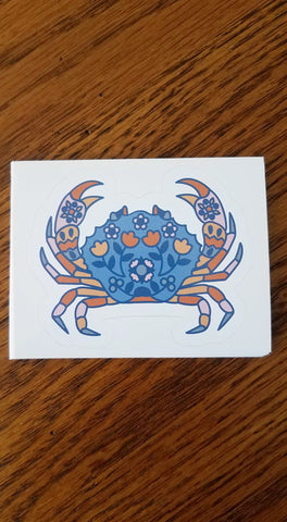 Flower Crab Sticker